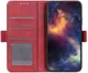 Motorola G9 Power Book Case Hoesje Book Case Retro Wallet Rood afbeelding 3