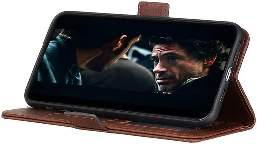 Motorola G9 Power Book Case Hoesje Book Case Retro Wallet Coffee afbeelding 7