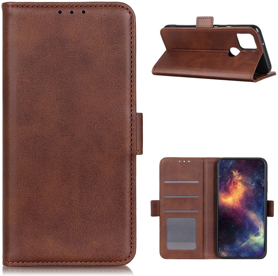Motorola Moto G 5G (2020) Book Case Hoesje Book Case Retro Wallet Bruin afbeelding 1