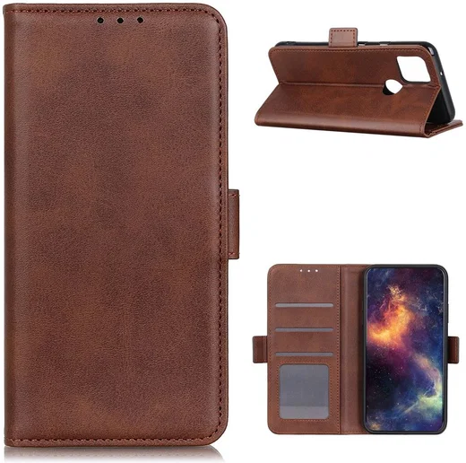 Motorola Moto G 5G (2020) Book Case Hoesje Book Case Retro Wallet Bruin afbeelding 1