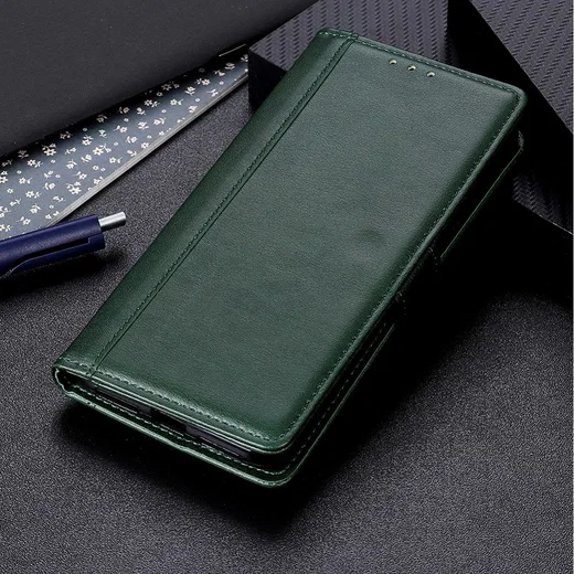 Motorola Moto G 5G (2020) Hoesje Portemonnee Kunstleer Book Case Groen afbeelding 3