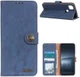 Motorola Moto G 5G (2020) Hoesje Portemonnee met Drukknoop Sluiting Blauw afbeelding 3
