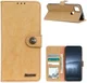 Motorola Moto G 5G (2020) Hoesje Portemonnee met Drukknoop Sluiting Geel afbeelding 3