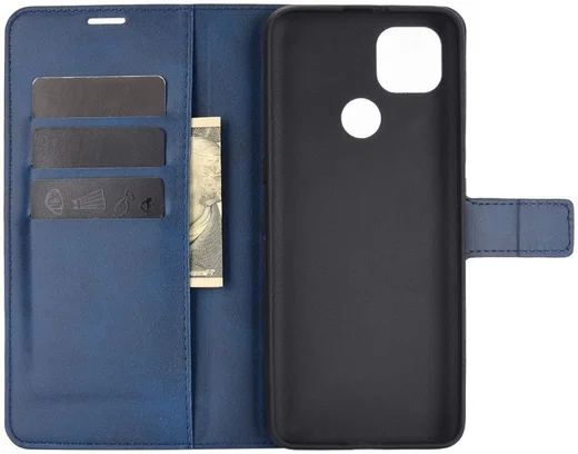 Motorola Moto G9 Power Portemonnee Bookcase Hoesje Blauw afbeelding 4
