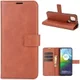 Motorola Moto G9 Power Portemonnee Bookcase Hoesje Lichtbruin afbeelding 1