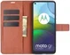 Motorola Moto G9 Power Portemonnee Bookcase Hoesje Lichtbruin afbeelding 5