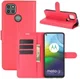 Motorola Moto G9 Power Hoesje Portemonnee Book Case Rood afbeelding 4