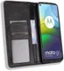 Motorola Moto G9 Power Hoesje Vintage Portemonnee Book Case Zwart afbeelding 1
