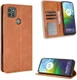 Motorola Moto G9 Power Hoesje Vintage Portemonnee Book Case Bruin afbeelding 5