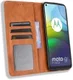 Motorola Moto G9 Power Hoesje Vintage Portemonnee Book Case Bruin afbeelding 1