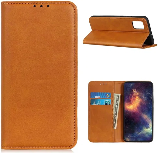 Xiaomi Poco M3 Hoesje Portemonnee Splitleer Book Case Bruin afbeelding 6