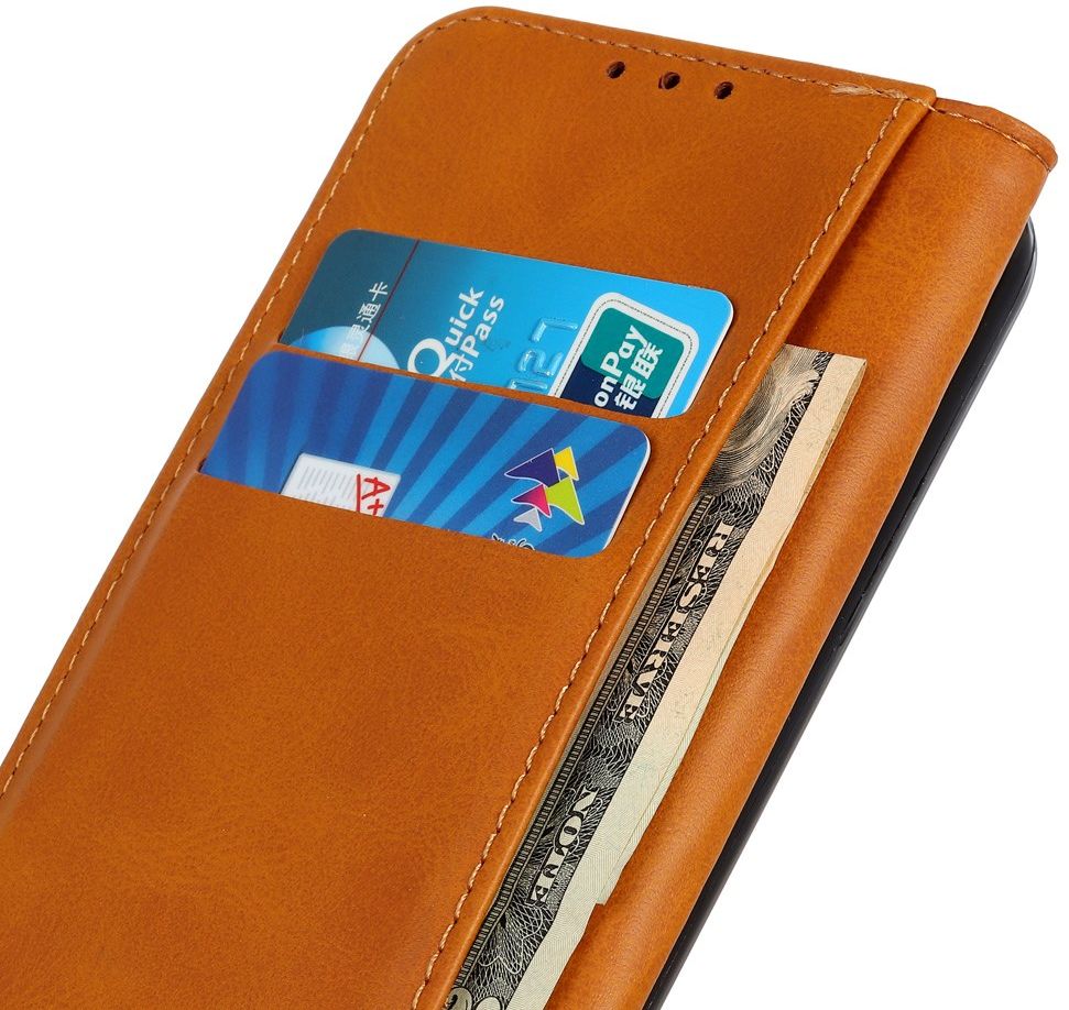 Xiaomi Poco M3 Hoesje Portemonnee Splitleer Book Case Bruin afbeelding 4