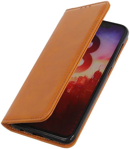 Xiaomi Poco M3 Hoesje Portemonnee Splitleer Book Case Bruin afbeelding 2