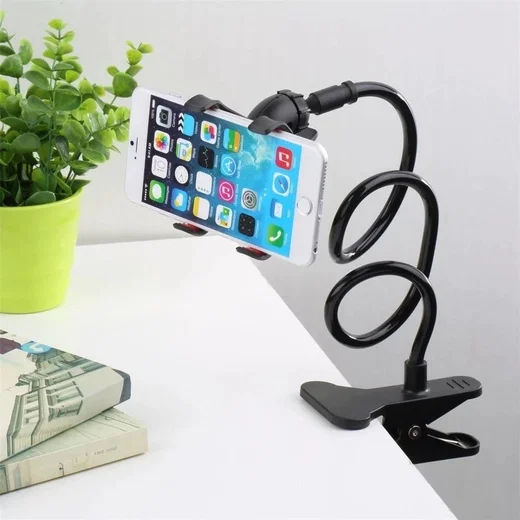 Universele en Flexibele Tablet en Telefoonhouder Bureau en Bed Zwart afbeelding 3
