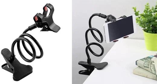 Universele en Flexibele Tablet en Telefoonhouder Bureau en Bed Zwart afbeelding 11