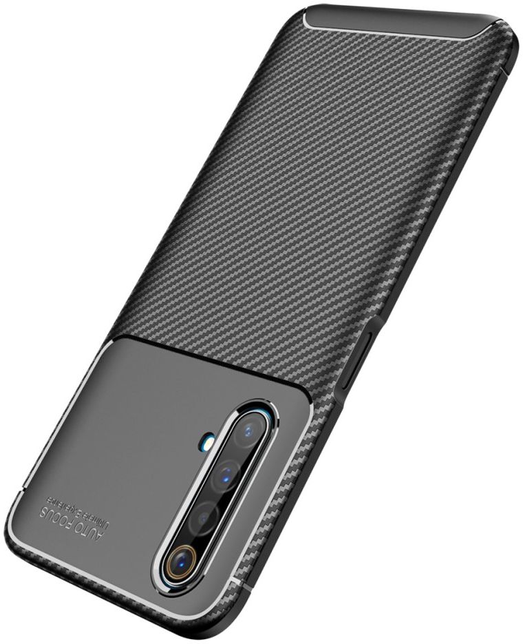 Realme X50 Hoesje Siliconen Carbon TPU Back Cover Zwart afbeelding 10