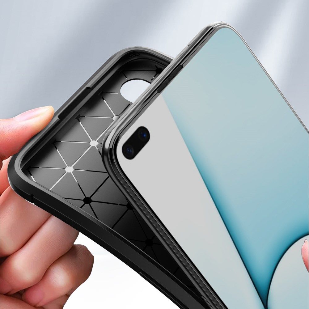 Realme X50 Hoesje Siliconen Carbon TPU Back Cover Zwart afbeelding 15