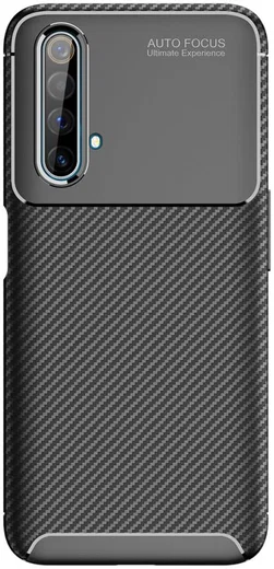 Realme X50 Hoesje Siliconen Carbon TPU Back Cover Zwart afbeelding 8