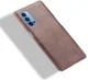 Oppo Reno 4 5G Hoesje met Lychee Kunstleer Coating Bruin afbeelding 4