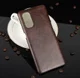 Oppo Reno 4 5G Hoesje met Lychee Kunstleer Coating Bruin afbeelding 5