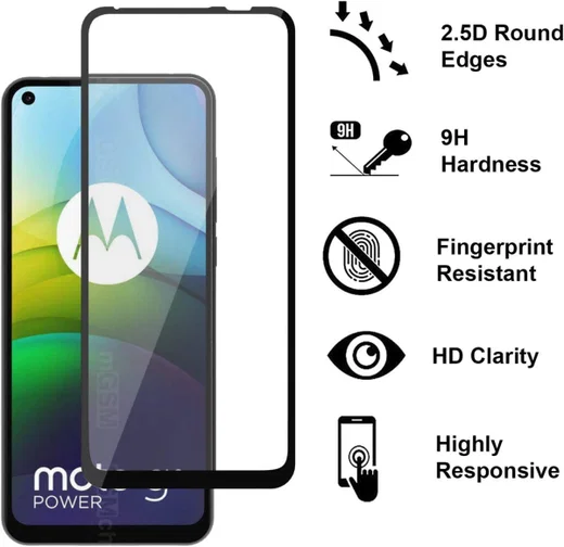 Motorola Moto G9 Power 0.3mm Arc Edge Tempered Glass Screenprotector afbeelding 2