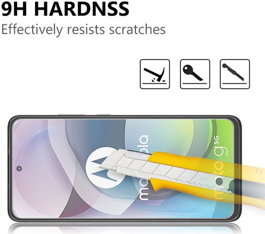 Motorola Moto G 5G Screenprotector 2.5D Arc Edge Tempered Glass afbeelding 3