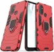 OnePlus Nord N100 Hoesje met Ring Kickstand Rood afbeelding 2