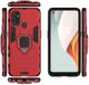 OnePlus Nord N100 Hoesje met Ring Kickstand Rood afbeelding 4