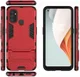 OnePlus Nord N100 Hoesje Shock Proof Back Cover Met Kickstand Rood afbeelding 4