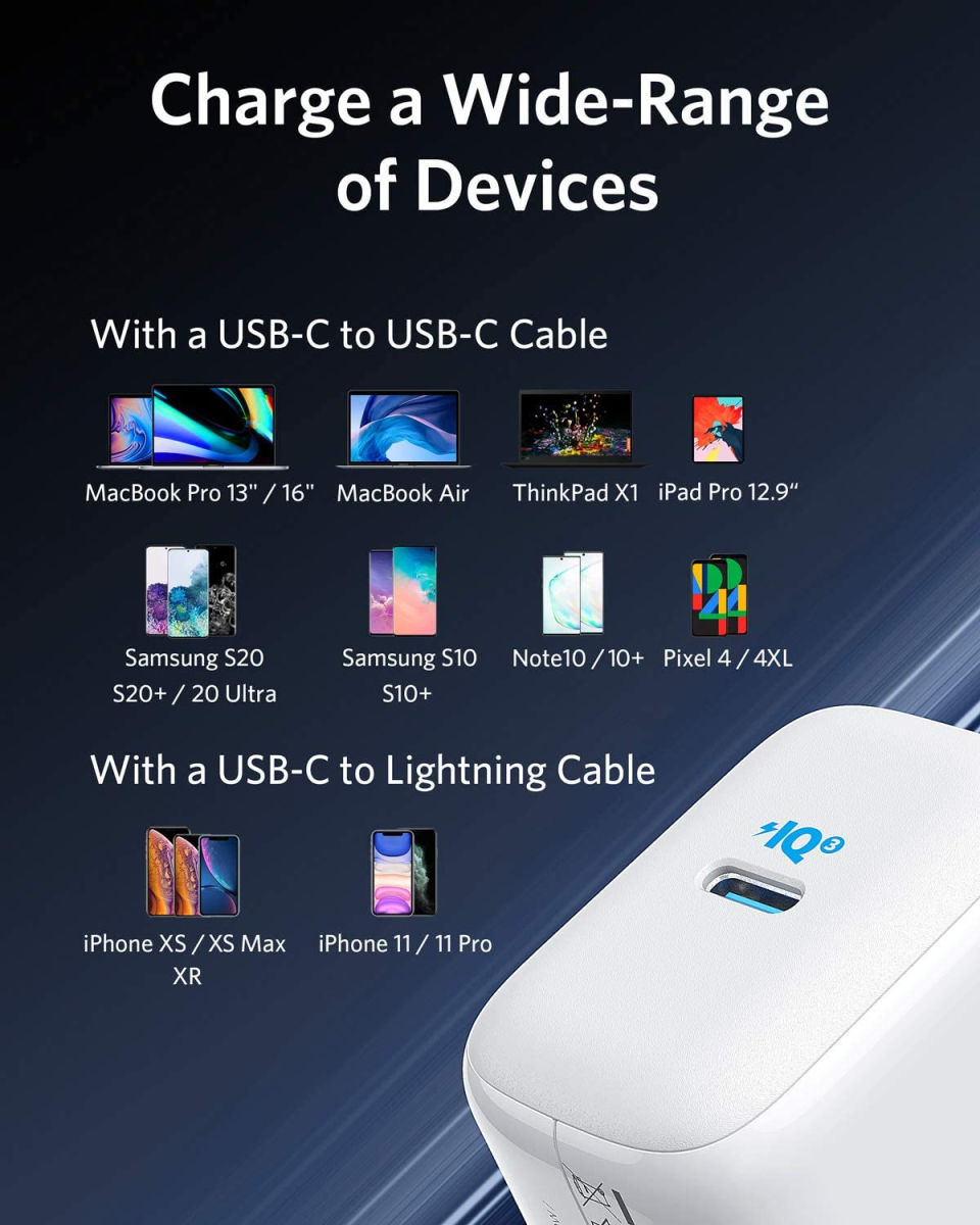 Anker PowerPort III Pod (65W) USB-C Snellader met Travel Kit Wit afbeelding 4