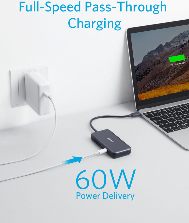 Anker Premium 5-in-1 USB-C Data Hub Zwart afbeelding 4