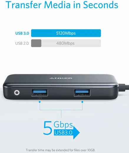 Anker Premium 5-in-1 USB-C Data Hub Zwart afbeelding 5