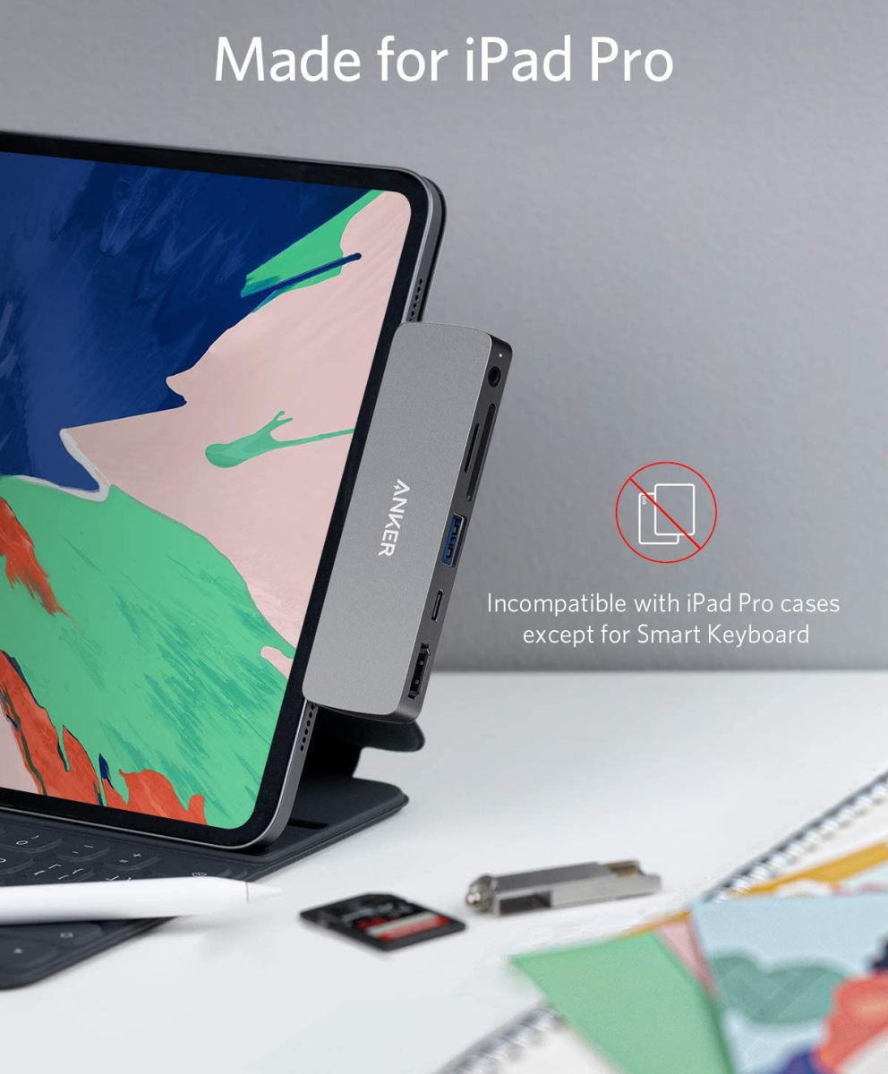 Anker PowerExpand Direct 6-in-1 USB-C Media Hub voor iPad Pro afbeelding 3