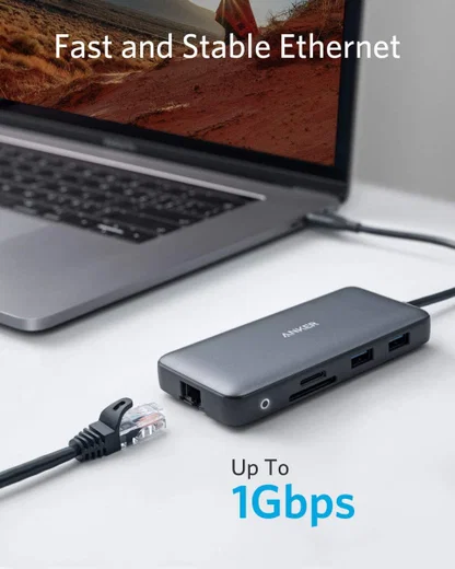 Anker 553 PowerExpand 8-in-1 USB-C Adapter / Hub Zwart afbeelding 3
