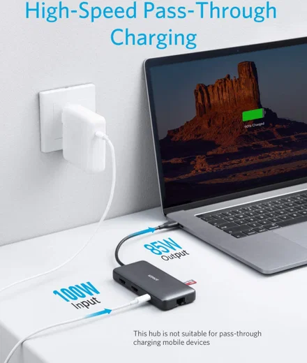Anker 553 PowerExpand 8-in-1 USB-C Adapter / Hub Zwart afbeelding 5