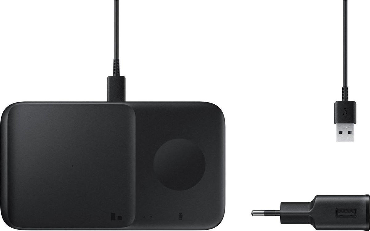 Originele Samsung Wireless Charger met Adapter Telefoon en Watch Zwart afbeelding 3