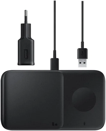 Originele Samsung Wireless Charger met Adapter Telefoon en Watch Zwart afbeelding 2