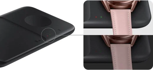 Originele Samsung Wireless Charger Duo Pad Smartphone/Buds/Watch Zwart afbeelding 7