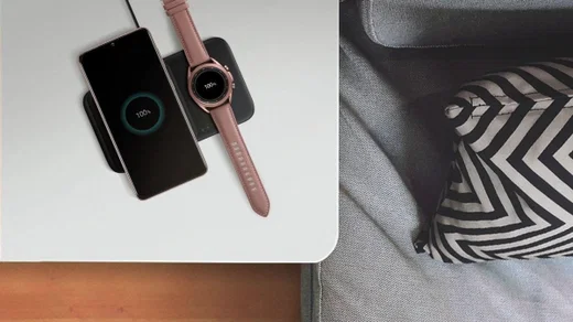 Originele Samsung Wireless Charger Duo Pad Smartphone/Buds/Watch Zwart afbeelding 9