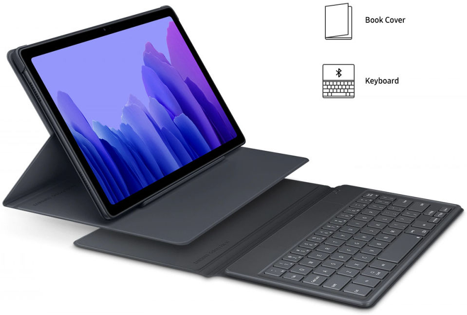 Originele Samsung Galaxy Tab A7 (2020 / 2022) Hoes met Keyboard Grijs afbeelding 6
