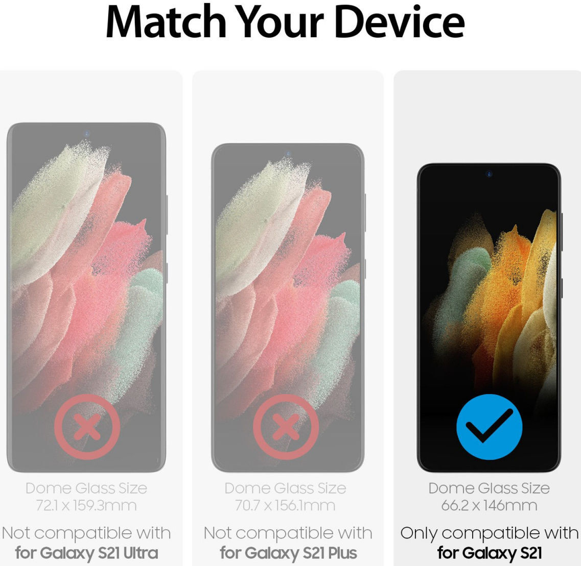 Whitestone Dome Glass Samsung Galaxy S21 Screen Protector (2-Pack) afbeelding 7