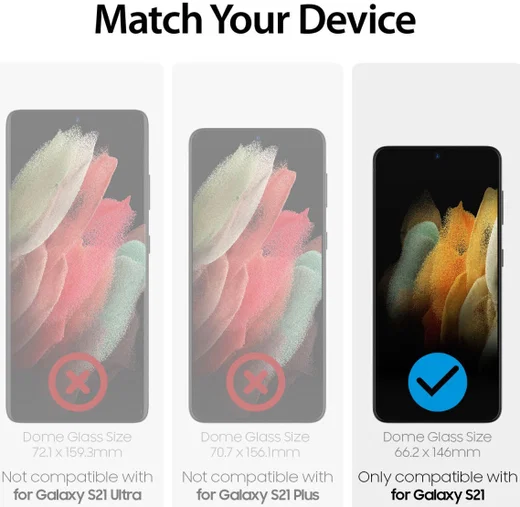 Whitestone Dome Glass Samsung Galaxy S21 Screen Protector (2-Pack) afbeelding 7