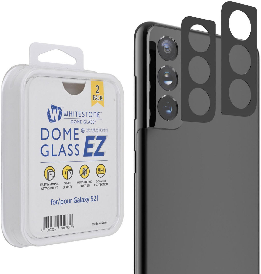 Whitestone Samsung Galaxy S21 Tempered Glass Cameraprotector (2-Pack) afbeelding 1