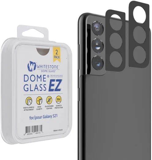 Whitestone Samsung Galaxy S21 Tempered Glass Cameraprotector (2-Pack) afbeelding 1