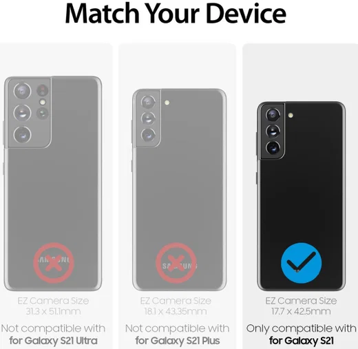 Whitestone Samsung Galaxy S21 Tempered Glass Cameraprotector (2-Pack) afbeelding 8