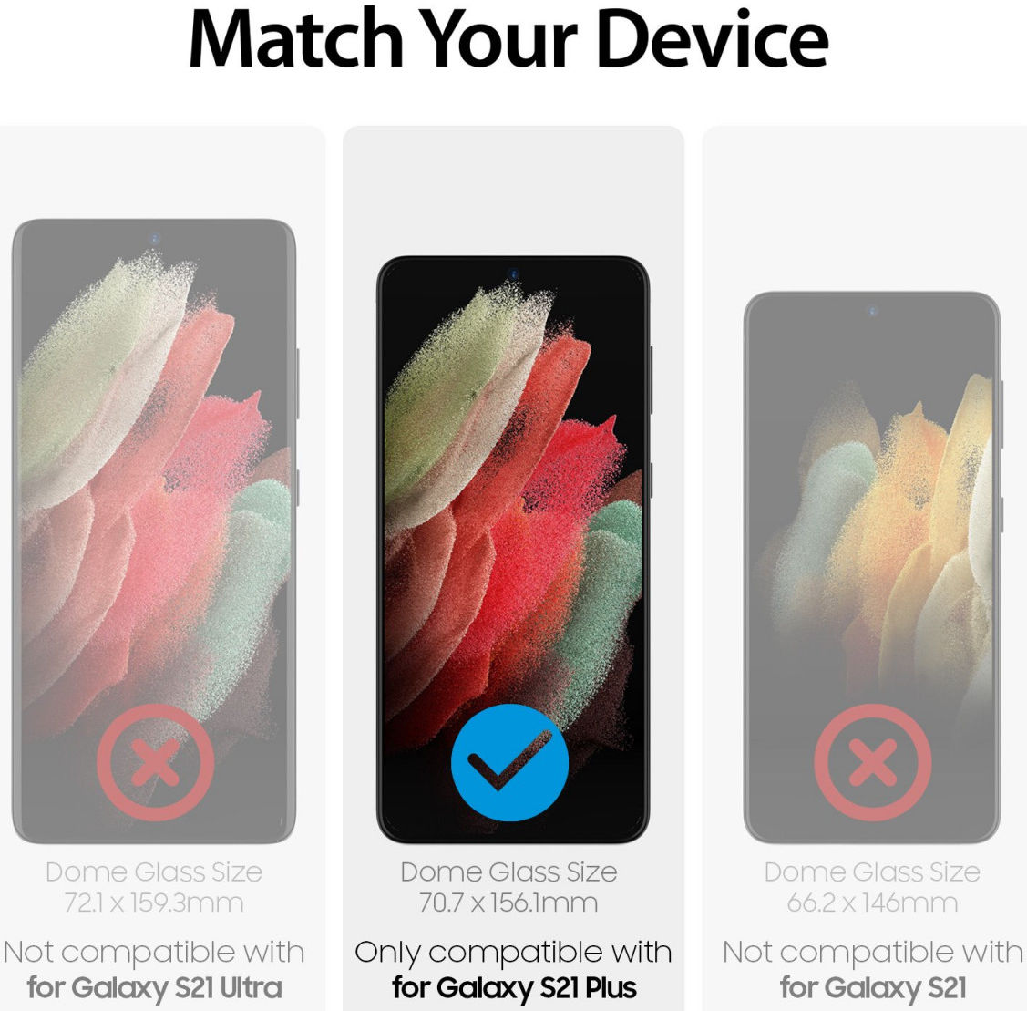 Whitestone Dome Glass Samsung Galaxy S21 Plus Screen Protector 2-Pack afbeelding 11