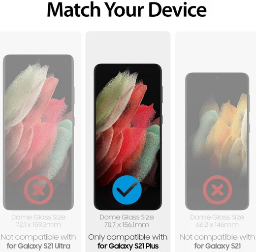 Whitestone Dome Glass Samsung Galaxy S21 Plus Screen Protector 2-Pack afbeelding 11