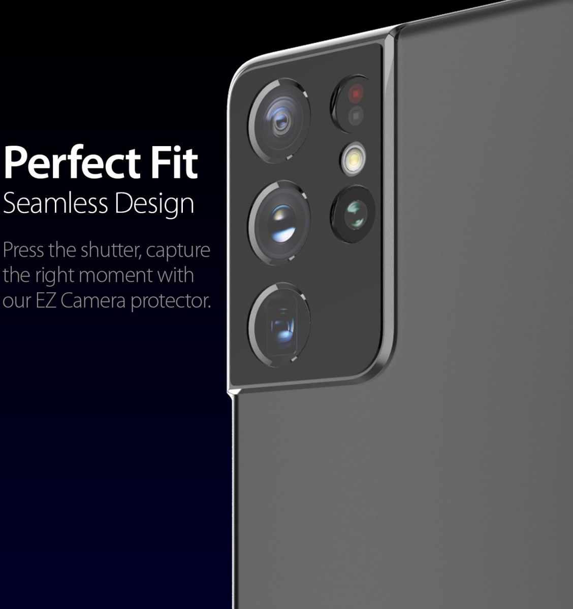 Whitestone Samsung S21 Ultra Tempered Glass Cameraprotector (2-Pack) afbeelding 4