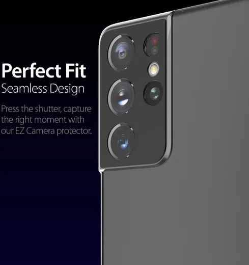 Whitestone Samsung S21 Ultra Tempered Glass Cameraprotector (2-Pack) afbeelding 4