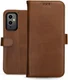 Rosso Deluxe OnePlus 9 Hoesje Echt Leer Book Case Bruin afbeelding 11